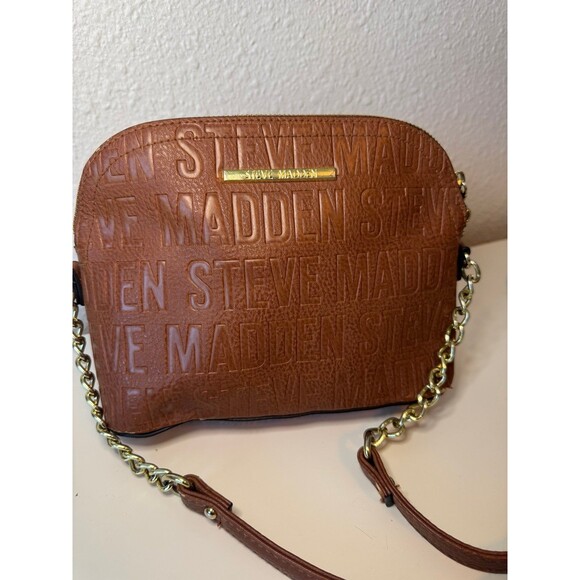 Steve Madden | Brown Logo Crossbody Bag - Picture 1 of 7